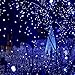Excelvan Safe Low Voltage 8 Modes 500 LEDs 100m/328ft Dimmable Fairy String Lights with Transparent String for Bedroom Patio Garden Gate Yard Party Wedding Christmas Decoration, White+Blue