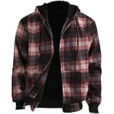 Facitisu Winter Heavy Warm Sherpa Lined Fleece Plaid Flannel Jacket Men Plus Size S-5XL Big&Tall Mens Coat