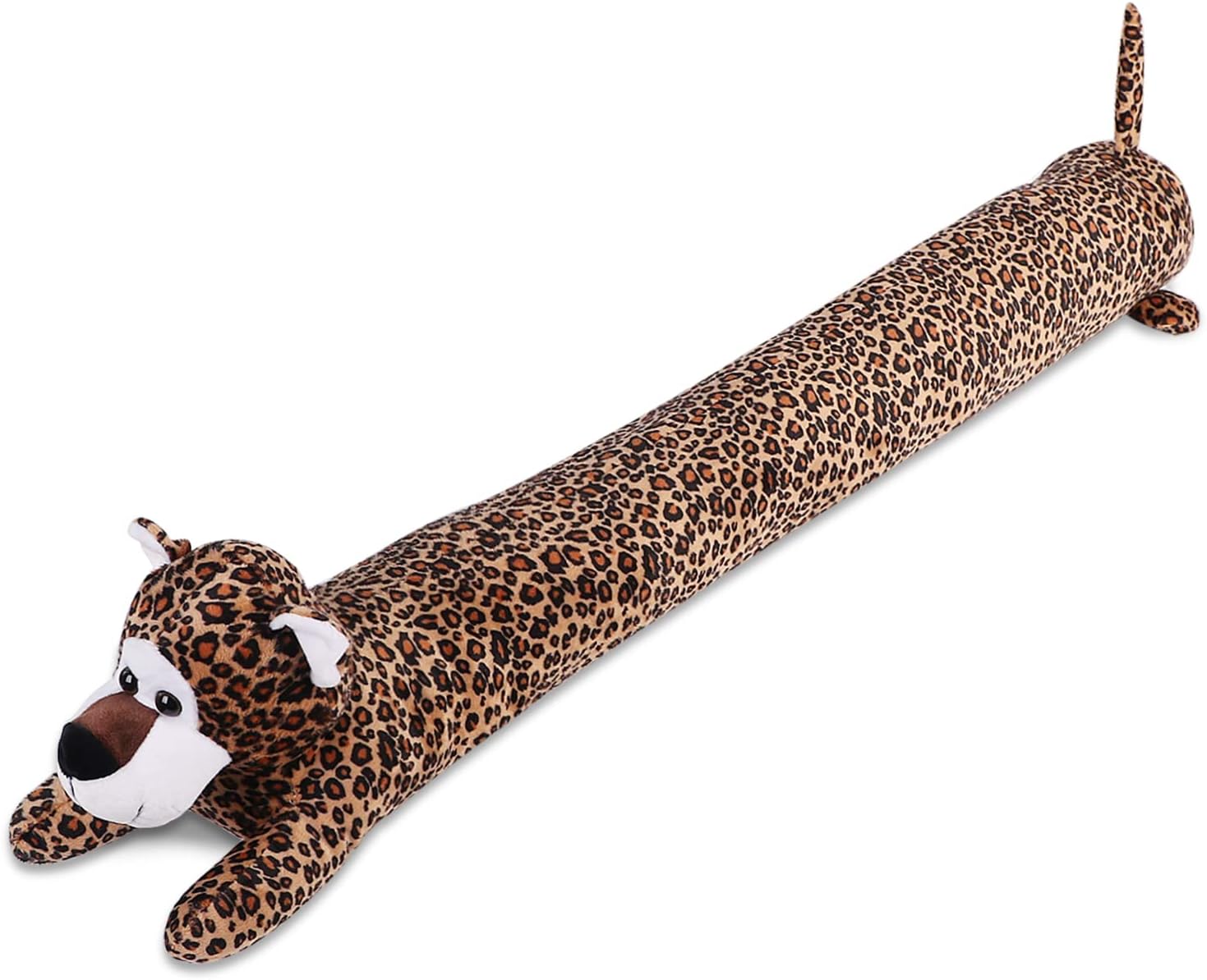 Draft Stoppers - SANFERGE 36 Inch 3LB Heavy Duty Under Door Draft Stopper, Decorative Soundproof Door Draft Blocker, Energy Saving Draft Guard, Leopard Coffee