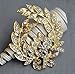 32 pcs Rhinestone Gold Brooch Lot Assorted Crystal Brooch & Button Wedding Brooch Bouquet DIY Kit AMBR673