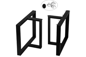 TIEOU 28 Inch Metal Table Legs Heavy Duty T Shape Metal Desk Legs Set of 2 Industrial Table Legs,Black Table Legs,Modern Table Legs,Console Table Legs (28" H X35''W)
