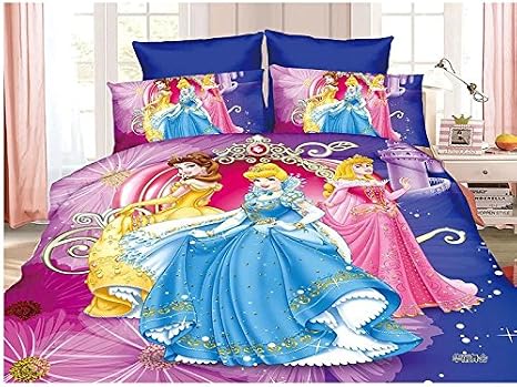 Amazon Co Jp 3 Piece Kids Girlsピンクディズニープリンセステーマ布団カバーツインセット寝具 イエロードレスbelle美女と野獣シンデレラブルーaurora Sleeping Beautyパープルpretty ポリエステル ホーム キッチン
