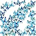 Ewong 3D Butterfly Wall Stickers Arts Decor Crafts for Kids Girls, Home Decorations for Living Room Baby Bedroom Bathroom Nursery Classroom Office Decals 60PCS (60 Blue)