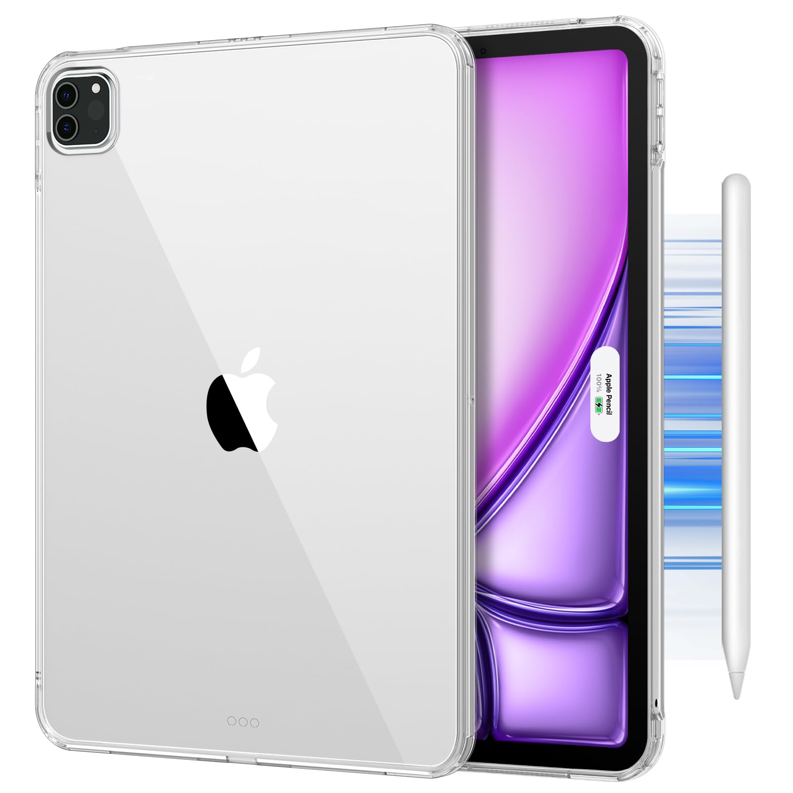 Photo 1 of DTTO for iPad Air 13 Inch Case M3/M2 2025/2024, [Yellowing Resistant] Slim Lightweight Transparent Case with Hard PC Back Cover for iPad Pro 12.9 Inch 6th/5th/4th/3rd Gen, Clear