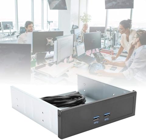 Annadue Panel Frontal de Unidad óptica USB2.0/3.0/3.1, Placa de expansión de computadora, con Interfaz Frontal de Ultra Alta Velocidad, Adecuada para Carcasa de computadora.