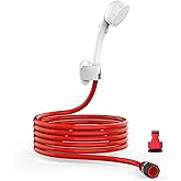 CAMPLUX Hand Held Showerhead with 11.48 FT Hose, 3-Setting Portable Spray Shower Head, High Pressure Shower Head with ON/Off Switch