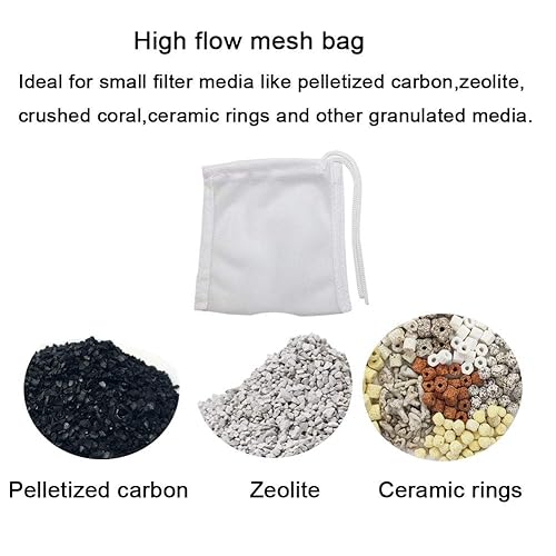 1/mo - Finance QIHYCUF 6 Pack Small Sized Filter Bags For Activated Carbon, 3 By 4 Inches High Flow Aquarium Mesh Media Filter Bag Fish Tank Filter Bags | Buy Now, Pay Later