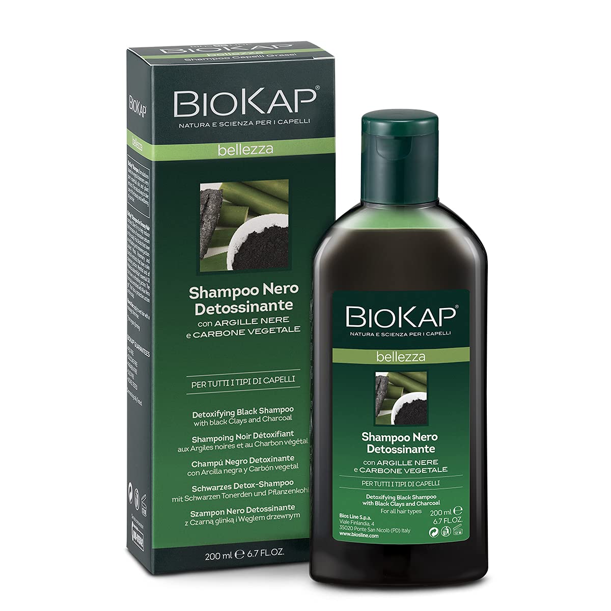 Bios Line Biokap 70755 Detoxifying Shampoo 200 ml Black