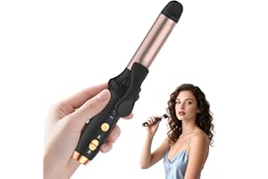 LNSTN Cordless Curling Iron Hair Curler: Mini USB Rechargeable 4000 mAh 3 Temp Setting Travel Portable 200 Million Negative Ion 2 in 1 for Long Short Hair
