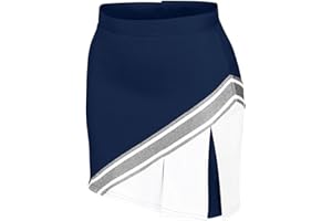 chassé Cheerleading Uniform Skirt for Girls - Blaze Boost, Fitted Asymmetrical Pleat Cheerleader Outfit