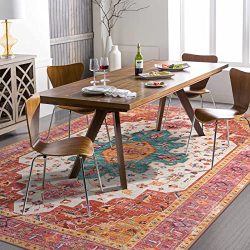 Moynesa Ultra-thin Pink Area Rug
