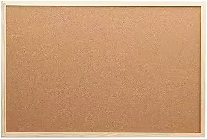 15 x 23 Inches Cork Board Memo Board Decorative Bulletin Board for Home, Office and School (15 x 23 Inches)