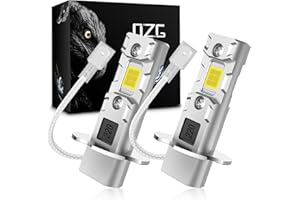 DZG H3 LED Fog Light Bulbs 6500K Bright White 12V/24V Fanless Plug and Play DRL Daytime Running Lights Halogen Replacement Bu