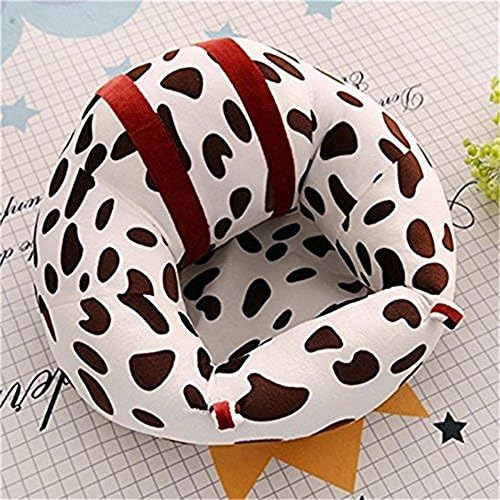 AQUEOUS Infant Safe Sitting Chair Comfortable Nursery Pillow Protectors for 3-16 Months (A Cow White)
