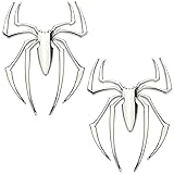 Modengzhe 2 Pcs Metal Spider Shape Emblem Decor Car