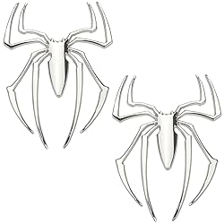 Modengzhe 2 Pcs Metal Spider Shape Emblem Decor Car