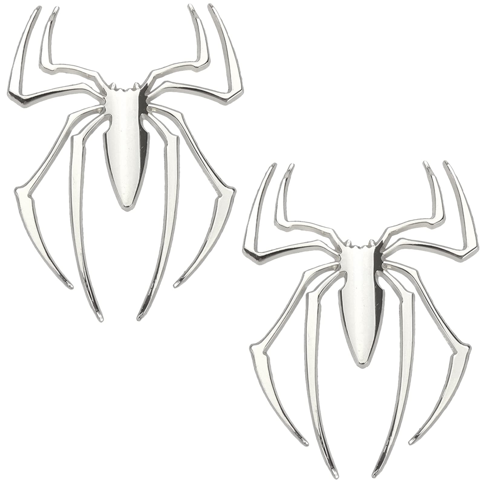 Modengzhe 2 Pcs Metal Spider Shape Emblem Decor Car
