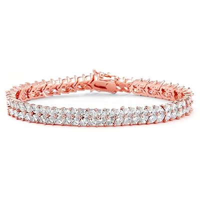 Rose Gold Plated Cubic Zirconia Tennis Bracelet Zambia Ubuy