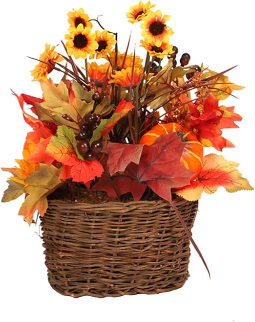 Premewish Carlos Otoño Hoja de Arce Girasol Mesa Creativa Ramo