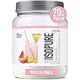 Isopure Clear Whey Isolate Protein Powder Infusions, Lactose Free, Gluten Free, Naturally Flavored, Tropical Punch, 20g Protein Per Serving, 14.1 Oz, 16 Servings
