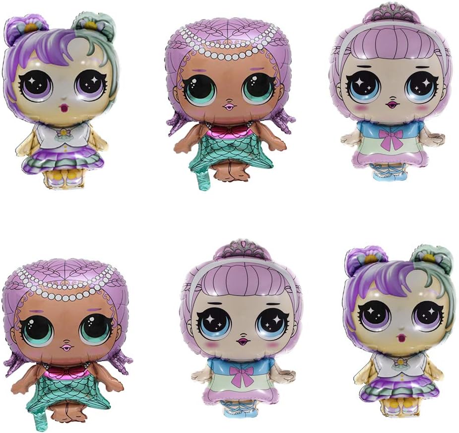 LOL Party's Balloons Surprise Birthday Balloon - Lol Birthday Party Decorations- Bouquet Decorations Surprise Doll Balloons - Birthday Party Supplies for Girls
