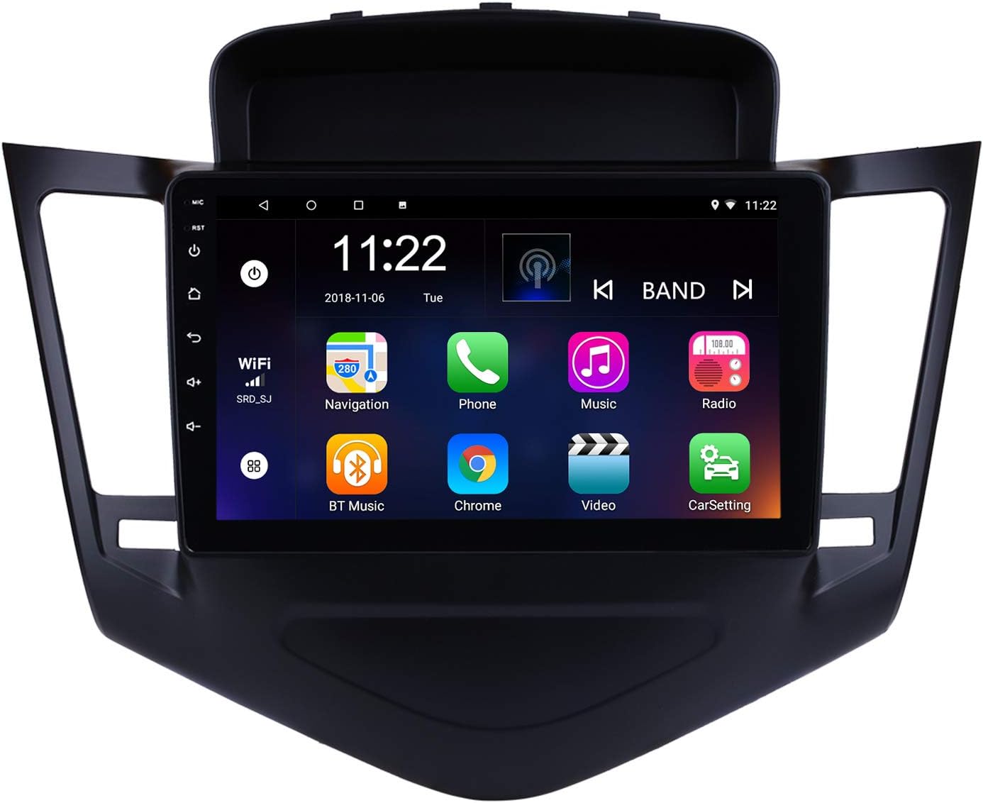 Harfey H690K Android 8.1 Bluetooth Car Radio 9 inch HD Touch Screen Head Unit for 2013 2014 2015 Chevy Chevrolet Cruze Stereo Upgrade GPS Navigation Support 3G 4G WiFi Digital TV Rearview Camera