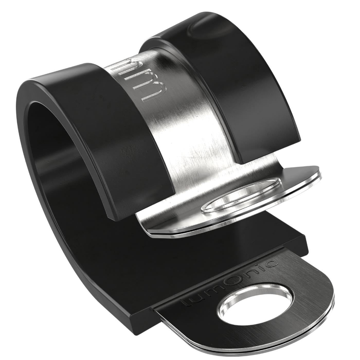Lumonic 5x 12mm Pipe Clamps With Rubber Insert Stainless Steel V2A I Cable Clamps For Crimping I Clamp For Hole 12mm, Pipe Clamps, Clamp
