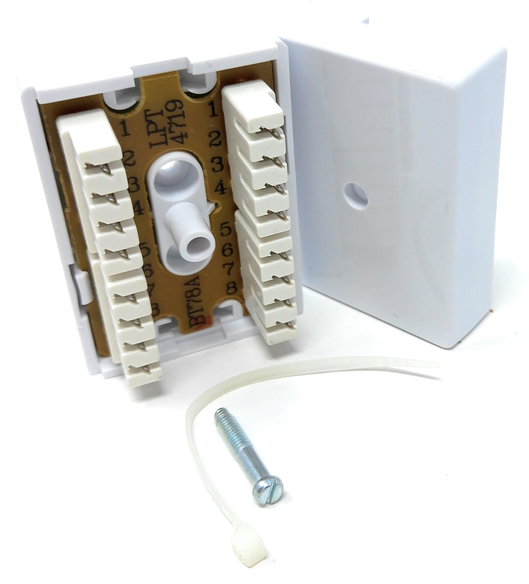 4 Pair BT Telephone Phone IDC Terminal Block Plate Coupler Junction Box Unit 7/8A