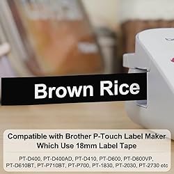 Black P Touch Tape Replacement for Brother Label