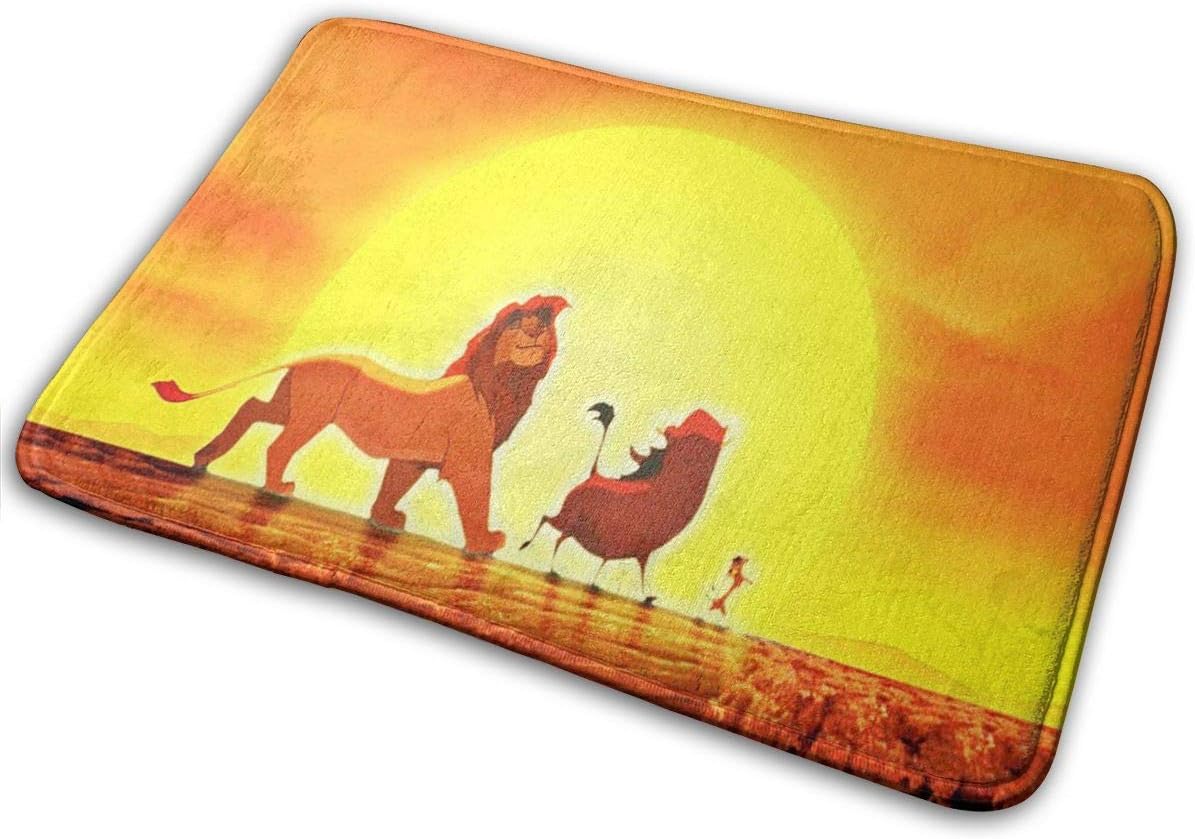 Greatbe Welcome Door Rug The Lion King The Lion King The Lion King Indoor Outdoor Bathroom Decor Doormats Rubber Non Slip 40 X 60 Cm