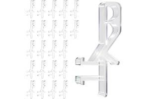 22 PCS Cidkoth Hidden Channel Valance Clips, 1-7/8 Inch Clear Plastic Blinds Clips for Valance with a Groove, Replacement Clips for Blinds Wood & Faux Wood Window Blinds