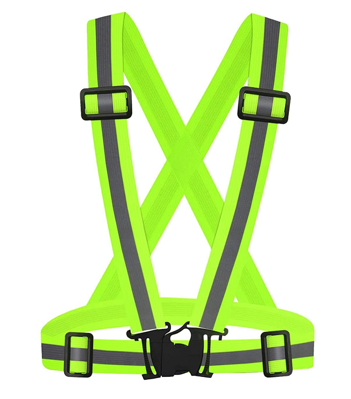 Halokny Reflective Vest Running Gear, 1PCS Reflective Running Vests Belt, Adjustable Safety Night High Visibility, for Night Outdoor Running,Cycling,Motorcycle,Dog Walking