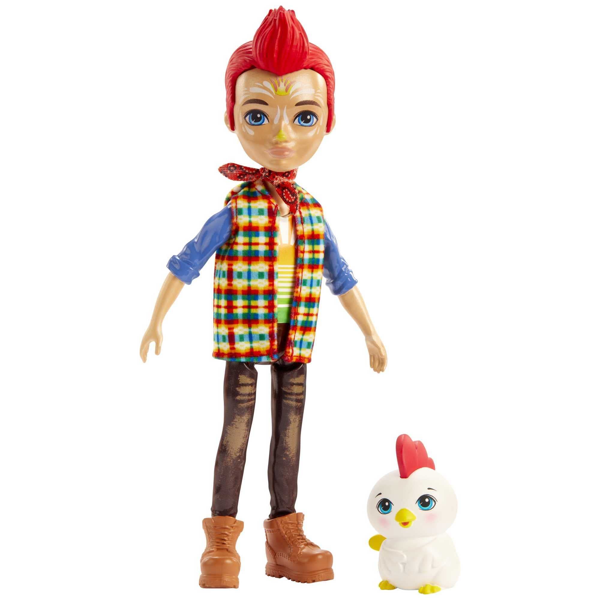 ENCHANTIMALS REDWARD ROOSTER DOLL & CLUCK FIGURE