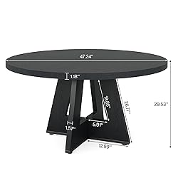 Tribesigns Round Dining Table Wood Kitchen Table
