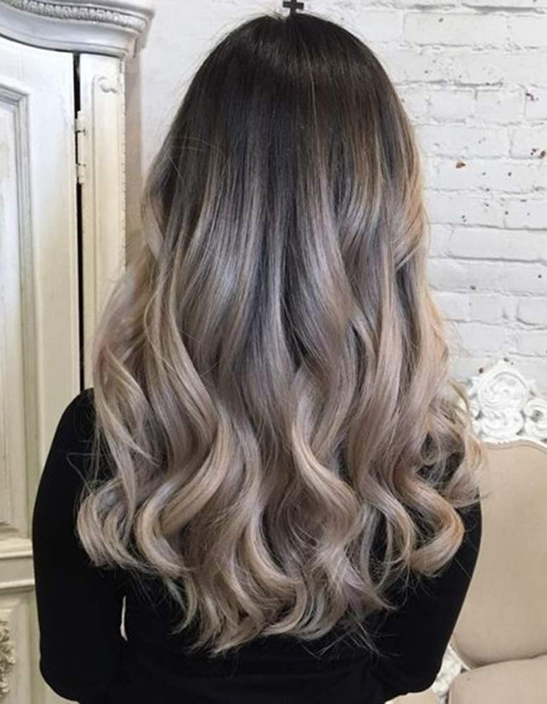 Full Shine 14 Inch Ombre Short Clip Hair Balayage Clip In Straight