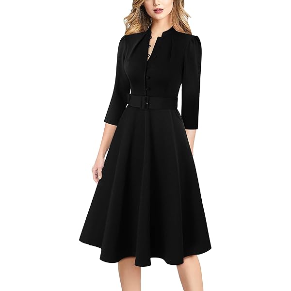 VFSHOW Womens 2025 Office Work Business Casual Fit and Flare