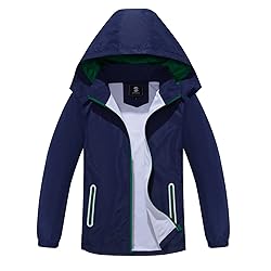 SaphiRose Kids Rain Jacket Waterproof Raincoat Mesh