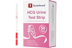 T TESTAHEAD Pregnancy Test Strips, 50 Count, High Sensitivity Home Tests for Early Detection