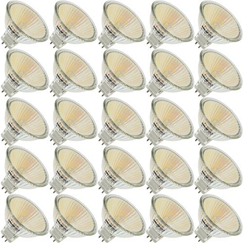 DLU LIGHTING FMW/CG/42K, 35 Watt, MR16, Bi-Pin (GX5.3) Base Light Bulb (25 Bulbs)