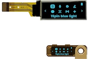 elecsung 1PCS OLED LCD Display Module, 0.91" 4 Wire SPI Serial OLED Screen Driver,128x32 3.3V ~ 4.2V for Ledger Nano S (15Pin Blue Light, 1pcs)