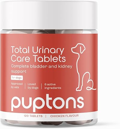 Puptons Total Urinary Care Dog Tablets 60 Chicken Flavour UTI Support