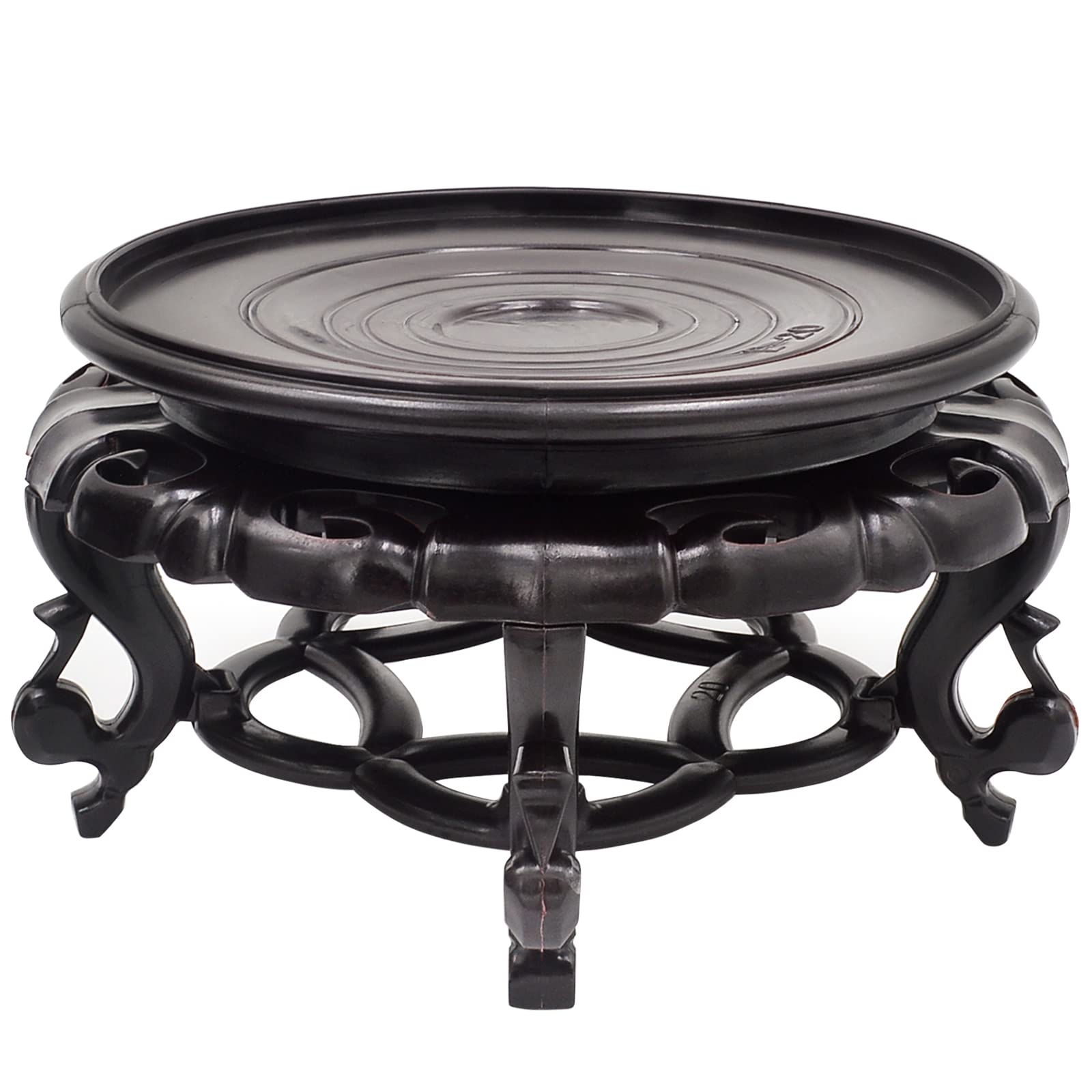 Juanxian Oriental Furniture Vase Stand Fishbowl Stand Fishbowl Teapot Vase Base Stable Home Decoration Display Stand（7.9 in）