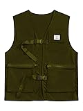 Verdusa Men's Sleeveless Letter Patched Buckle