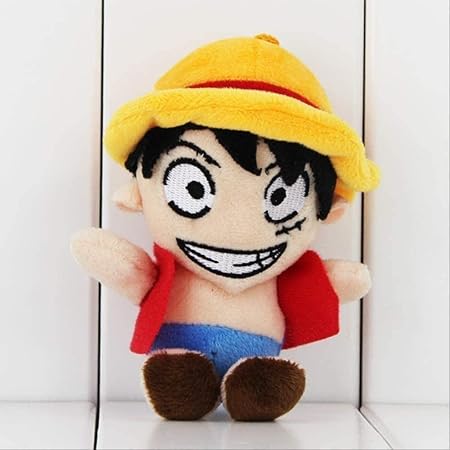Amazon Nobrandぬいぐるみオープンまたはクローズドマウスぬいぐるみモンキー D ルフィぬいぐるみハンギングドール14cmオープンマウス ぬいぐるみ おもちゃ
