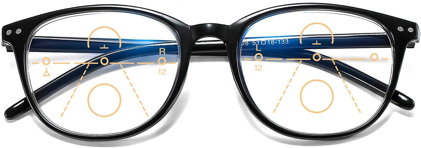Suertree Bifocal Reading Glasses Anti Blue Light Eyeglasses Blue Light Blocking Unisex Eyewear Anti-fatigue Glasses Multifocal Vision Correction Reading Glasses TZ6008 - Image 4