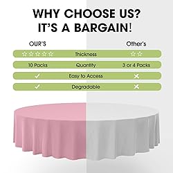 Pureegg Plastic Table Cloth Disposable 10