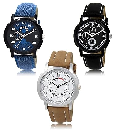 Mens Analogue 3 Piece Watch Combo Set(VW-LR-02-13-17)