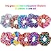 Tatuo 30 Pieces Rainbow Metallic Scrunchies for Girls Large Shiny Colorful Elastic Hair Ties and Neon Ropes for Women Hair Accessories Party Favor