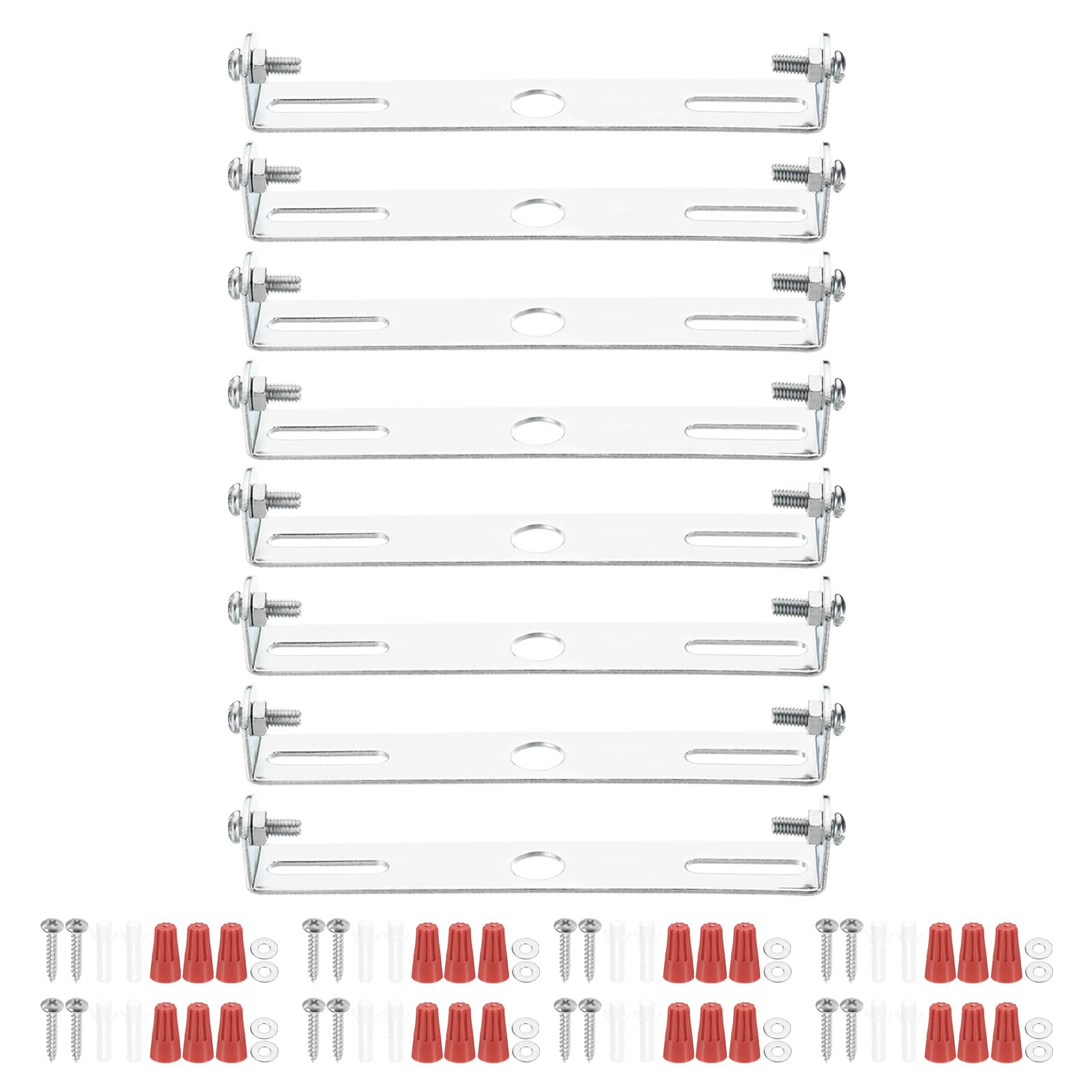 PATIKIL 115mm (4.53") Universal Light Fixture Mounting Bracket Kit, 8 Set Light Crossbar Ceiling Light Plate with Screw for Wall Light Ceiling Light Pendant Chandelier
