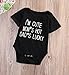 I’M CUTE and MOM’HOT Baby Infant Funny Bodysuits Newborn Rompers Outfits (3-6months)